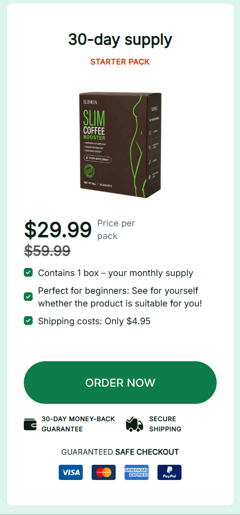Slimqa Coffee Booster offer price 